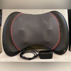 Brookstone Shiatsu Back and Neck Massager Pillow with Heat and 8 Nodes